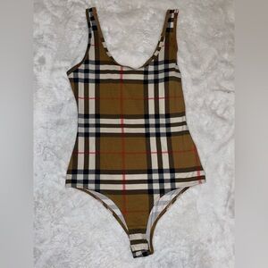 Plaid body suit